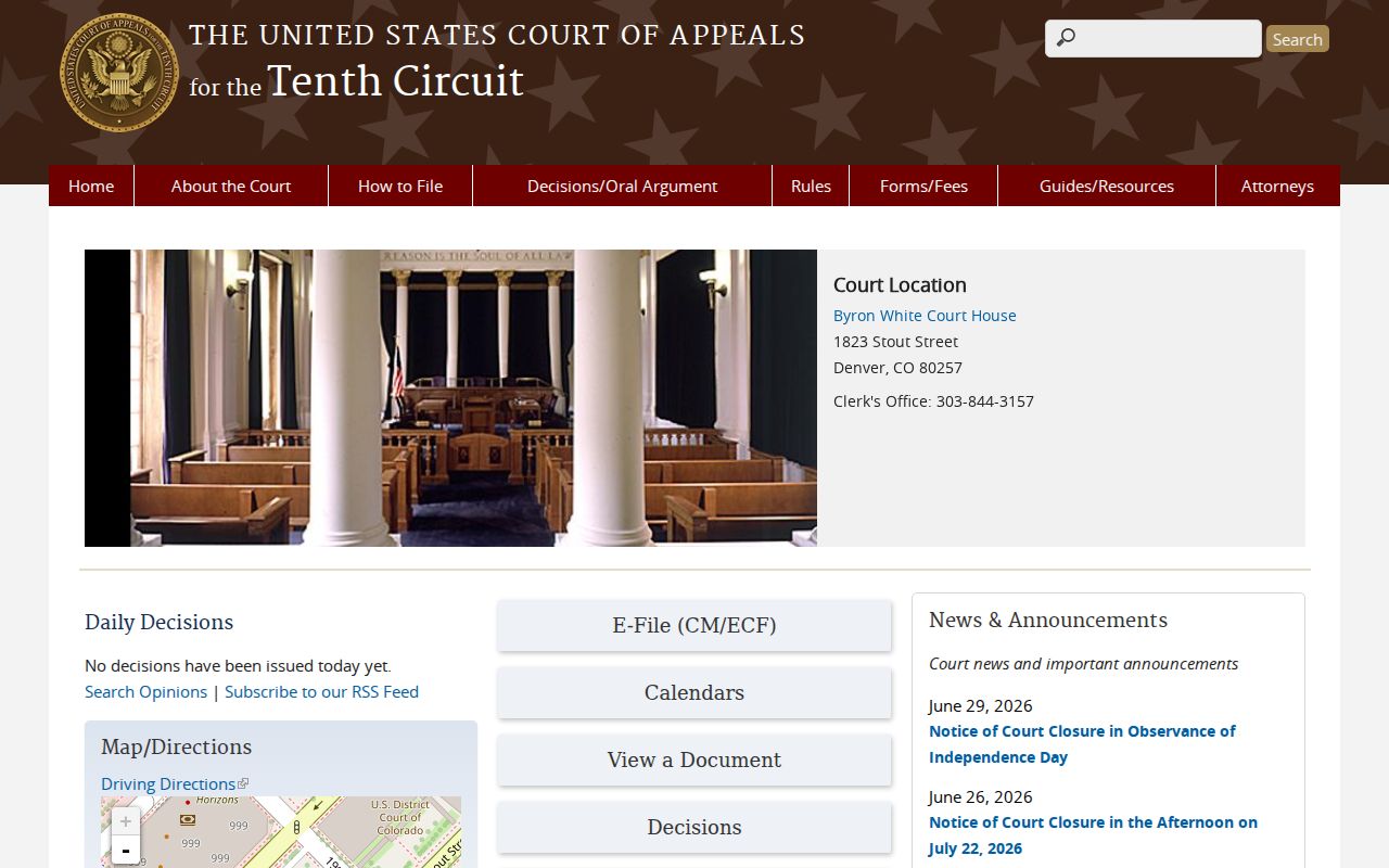 Rio Blanco County court dockets Tenth Circuit appeal source