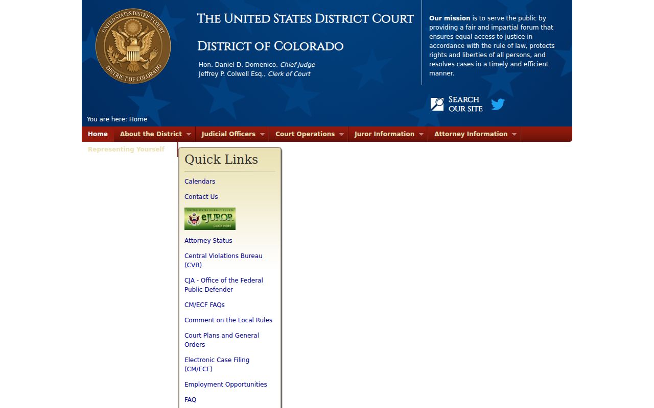 Rio Blanco County court dockets federal District of Colorado source