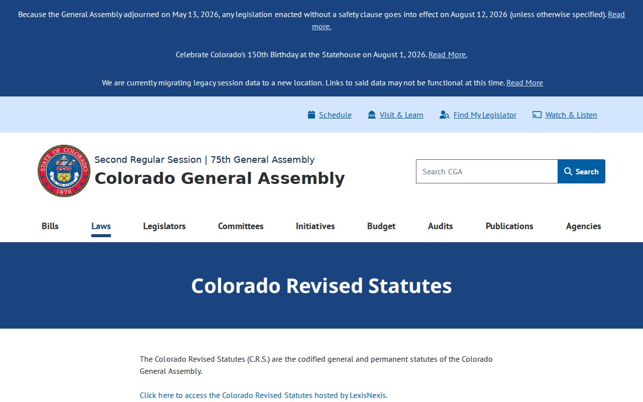 Rio Blanco County court records Colorado Revised Statutes source