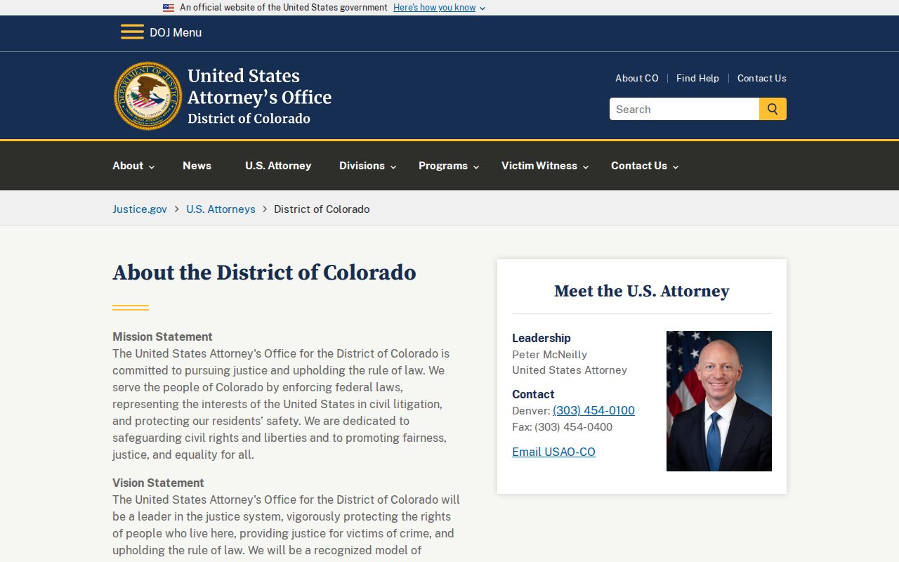 Rio Blanco County criminal court records federal prosecution source